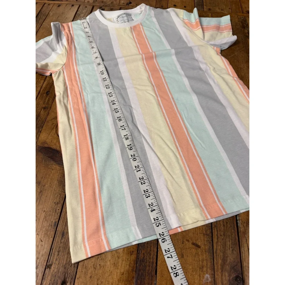 Womens Striped T Shirt Size S Golf Country Club Preppy Resort Coastal Pastel